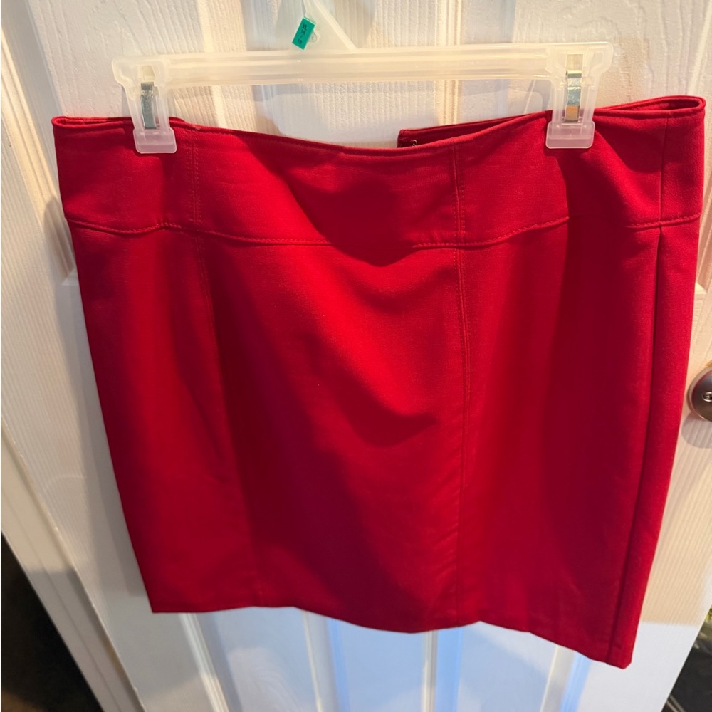 Worthington Vibrant Red Pencil Skirt